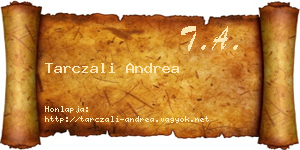Tarczali Andrea névjegykártya
