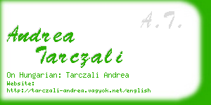 andrea tarczali business card